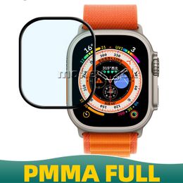 Voor Apple Watch Ultra 49mm touchscreen 3D gebogen zachte PMMA Volledige hoes HD Clear Film voor IWatch 38 42 41 45 mm