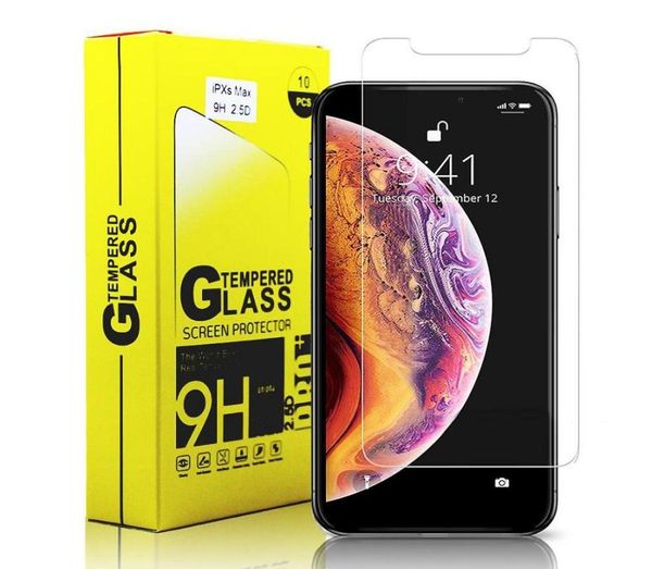 Protecteur d'écran pour iPhone 11 Pro Max xr xx 8 7 Films de téléphone mobile en verre trempé pour LG Stylo 5 Moto E68762128