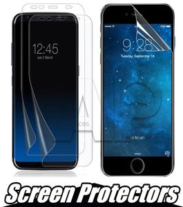 Screenprotector voor Iphone 12 Mini 11 Pro Max X 8 7 Plus Ultraheldere transparante beschermfolie Huawei Zachte platte beschermers1285848