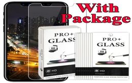 Protecteur d'écran pour iPhone 14 Pro Max 13 Mini 12 11 xs xr x 8 7 6 Plus SE 25d Temperred Glass Clear 9H Premium Film Guard Shield 5522163