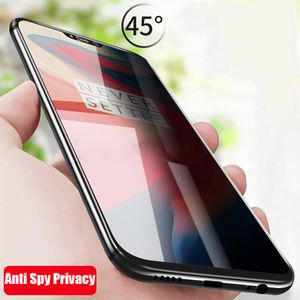 Protecteur d'écran pour Oneplus 10T ACE Pro 9RT Nord N20 N200 anti-espion Oneplus 5 6 5T 6T 7 7T Film de confidentialité verre trempé