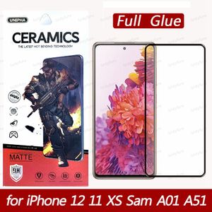 Screen Protector Full Cover Tempered Glass voor iPhone 12 PRO MAX 11 X XS XR SE PIXEL 3XL met pakket