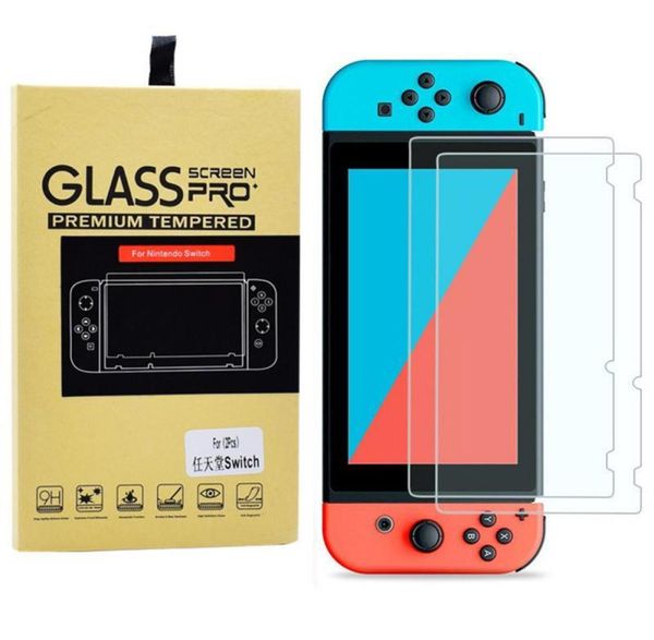 Cases de protectores de pantalla Película 03 mm 9h Películas de vidrio templado HD para la consola Nintend Switch NS NX Fit Nintendo Switch Accessories4748585