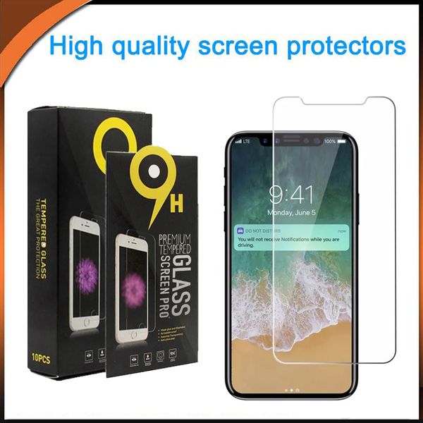 Protectores de pantalla para iphone 14 13 12 11 Pro max protector de pantalla de vidrio templado A12 A03S A32 MOTO One 5G todos EE. UU. Próximamente nuevo modelo