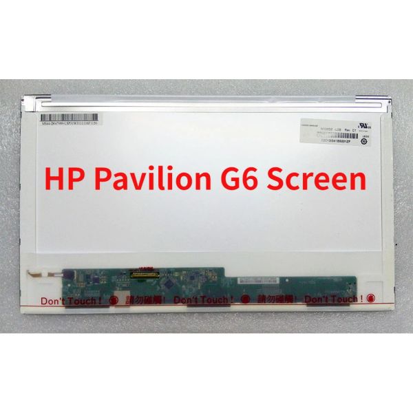 Écran testé pour HP Pavilion G6 Matrice d'affichage LED d'écran pour ordinateur portable 15.6 HD 1366x768 40pin Remplacement