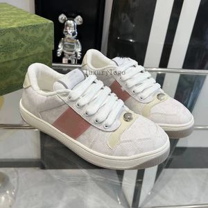 Screener sneakers designer schoenen voor heren dames Crystal dames trainer sneaker merk gestreept mode retro vies leer heren hoge kwaliteit 02