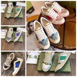 Screener sneakers designer schoenen Gussie voor dames Crystal dames trainer sneaker merk gestreept mode retro vies leer heren hoge kwaliteit