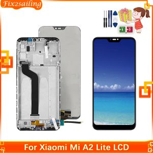 Écrans 5,84 pouces pour Xiaomi MI A2 Lite Affichage tactile Décriveur de l'écran tactile Remplacement de Xiaomi Redmi 6 Pro LCD MI A2 Lite Affichage testé