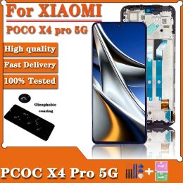 Écrans 6.67''Display pour Xiaomi Poco X4 Pro 5G 2201116PG LCD Affichage Écran Frame de panne