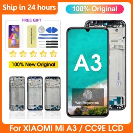 Écrans AMOLED pour Xiaomi MI A3 CC9E Affichage LCD Assemblage de l'écran tactile Remplacement de l'assemblage pour Xiaomi M1906F9SH M1906F9SI Affichage LCD