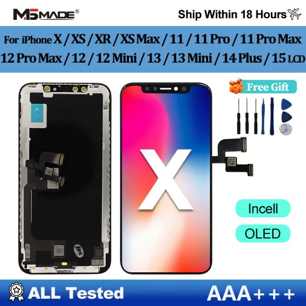 Écrans Oled X LCD pour iPhone XR XS Max 11 Affichage 3D Touch Écran Remplacer pour 12 14 Plus 11 Pro écran pro Incellules 12 Pro Max Affichage 13 min