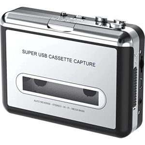 Écran Walkman Cassette lecteur à MP3 CD Converter Audio Music Player Compatible avec ordinateur portable ordinateur converti Cassette en numérique