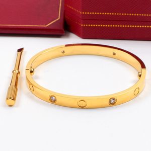 Schroef Bangles 316L Titanium Liefde Armbanden Bangle zilver rose gouden armband Roestvrij Staal Vrouwen Mannen Schroevendraaier Designer Armband Paar Sieraden Niet Allergisch