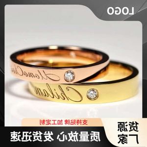 Tornillo de tornillo anillos de uñas anillo de clavos de oro pareja de oro estrecha