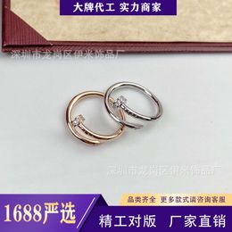 Schroefcarter ringen nagel senior sense card ring aangepast voor mannen vrouwen met klassieke mode -matching koiting koit