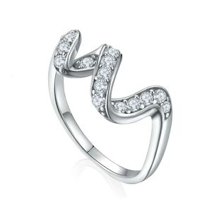 vis Carter Rings Nail Sterling Silver Card Letter Ring pour les femmes minoritaires