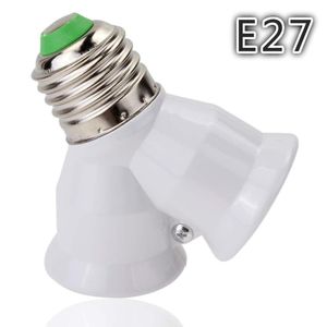 Screw E27 LED Base Light Lamp Bulb Socket E27 to 2-E27 Splitter Adapter lamp holder E27 socket bulb holder