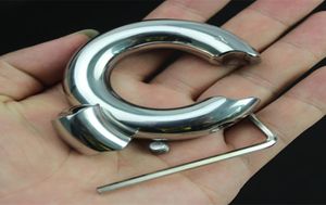 Schroef Fixatie Rvs Scrotum Hanger Balzakstretcher Testis Gewicht Cockring Penis Terughoudendheid Ring Speeltjes voor Mannen B22216297217