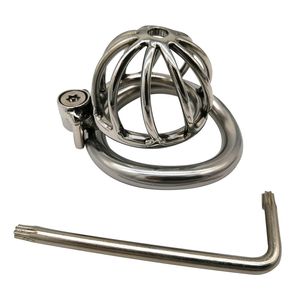 Schroef Lock Ergonomisch Ontwerp Rvs Mannelijke Kuisheidsgordel Super Kleine Cock Cage Penis Lock Ring Riem S070 210624