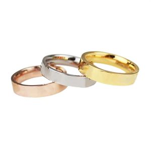 Tornillo anillos de amor anillo de diseño de diamantes para parejas compromiso de boda bague homme color puro estilo simple anillos de lujo bonito looki173M