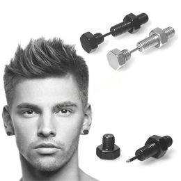 Schroef nageloorbellen voor vrouwelijke mannen roestvrij stalen schroefdop oorbel kraakbeen piercing tragus helix punk body sieraden