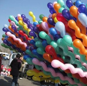 Ballons longs en Latex à filetage de vis, en spirale, pour modélisation, décoration de fête d'anniversaire et de mariage, GC796