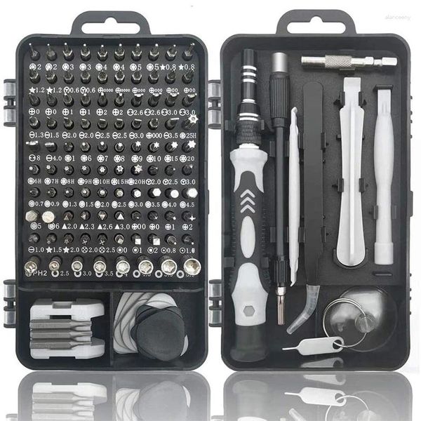 Jeu de tournevis 115 en 1, embouts magnétiques multifonctions Torx Hex précision téléphone PC outil de réparation Kit manuel