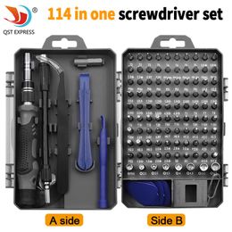 Schroevendraaiers 114in 1 Set magnetische telefoonreparatie PC Tool Kit Precisie Torx HEX Handgereedschap 230412