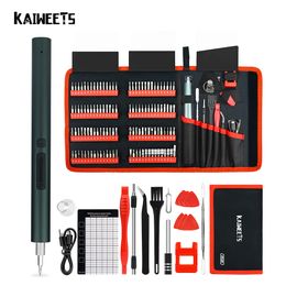 Schroevendraaiers 137 in 1 Precieze Elektrische Schroevendraaier Set met 120 Bits 2 Versnellingen Koppel Draagbare Magnetische Reparatie Tools TypeC Snel Opladen 230621