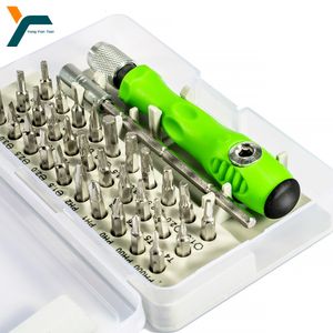 Schroevendraaiers 32-in-1 schroevendraaierset Magnetische precisie-schroevendraaierbits Reparatie Torx-ratelschroevendraaier voor telefoon Laptop Antislip handgereedschap 230828