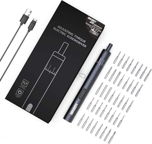 Destornilladores Juego de destornilladores eléctricos de precisión 42 en 1 Ajustable 8 Torque USB Tipo C Carga rápida Taladro magnético Mini herramienta de reparación 231031