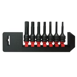 Schroevendraaiers 7-delig 3/8 dopsleutelset klopbooradapter H/T/M-type voor auto auto fietsgarage reparatie handgereedschap boormachines dopsleutel