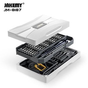 Tournevis JAKEMY JM8187 jeu de tournevis de précision poignée en alliage d'aluminium embouts CRV magnétiques pour téléphone portable tablette PC réparation outils à main