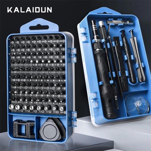 Destornilladores KALAIDUN Juego de destornilladores de precisión 117/115/122 en 1 Destornillador hexagonal Torx Kit de destornilladores magnéticos Herramienta manual de reparación de relojes para teléfonos