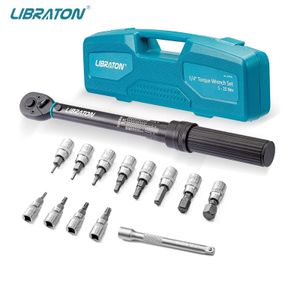 Destornilladores Libraton Bike Torque Wrench 1 4 '' 5 25Nm 0.1Nm Micro Drive Click Set Hex Torx Star Bit Sockets Barra de extensión 230727