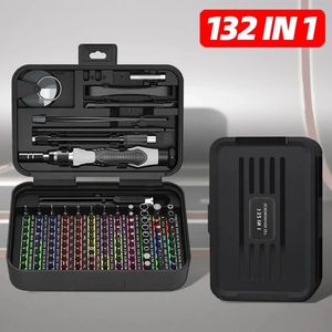 Schroevendraaiers Precisieschroevendraaierset 132 in 1 Magnetische schroevendraaierbits Torx Hex Computer Telefoon Professionele handgreep Reparatieset 231031