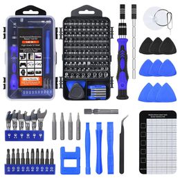 Schroevendraaiers Precisie Schroevendraaier Set 140 STKS Reparatie Tool Kit met 118 Bits Magnetische voor Computer Laptop Telefoon Etc 230714