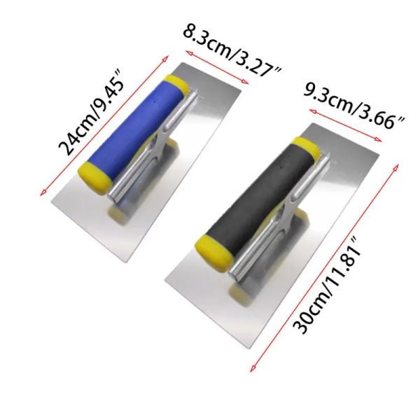 Tournevis Professionnel Plâtrage Écrémage Truelle Épandeur En Acier Inoxydable Carrelage Coulis Jointoiement Flotteur Mur Carrelage Outil À Main