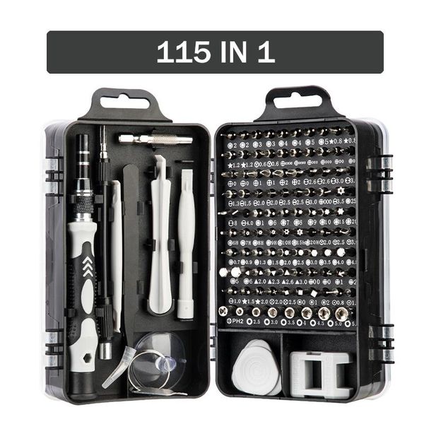 Destornilladores, Kit de destornilladores, destornillador de precisión 115 iIN 1, llave magnética hexagonal Torx, broca, destornillador de reparación DIY, herramientas manuales