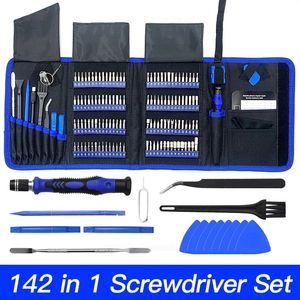 Schroevendraaiers taihom precisie schroevendraaier set 142 in 1 set magnetische bit torx sleufkop voor pc laptop telefoon bril handgereedschapszak 230410