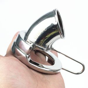 4 Maten Kuisheid Kooi Cockring Scrotum Hangers Penis Pandant Cock Ring Top Stainless Steel Assembly Type Bondage Testis Gewicht Seksspeeltjes BB-119