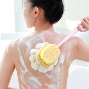 Époux 1 PCS SPONGE ROSE Long Hair Bath Broup Brouille de bain Double-Frot Nettoyage Douche de douche Back Back Scurpor Exfoliant Tool de nettoyage