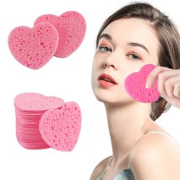 SproBBers 20/50pcs Corazón de madera natural Pulpa esponja Celulosa Compresa Hopá cosmético Facial Facial Sponge Cuidad