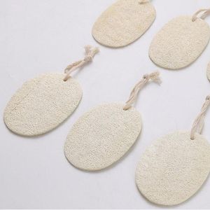 Épurateurs 50 pièces/paquet fournitures de cuisine à domicile nettoyage éponge de luffa naturelle bain douche corps exfoliant tampons avec corde de coton suspendue