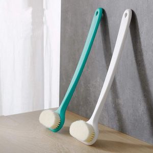 Brosse de bain à poils confortables, brosse de bain-douche à long manche, exfoliation douce, améliore la santé de la peau, brossage de beauté, épurateur de dos