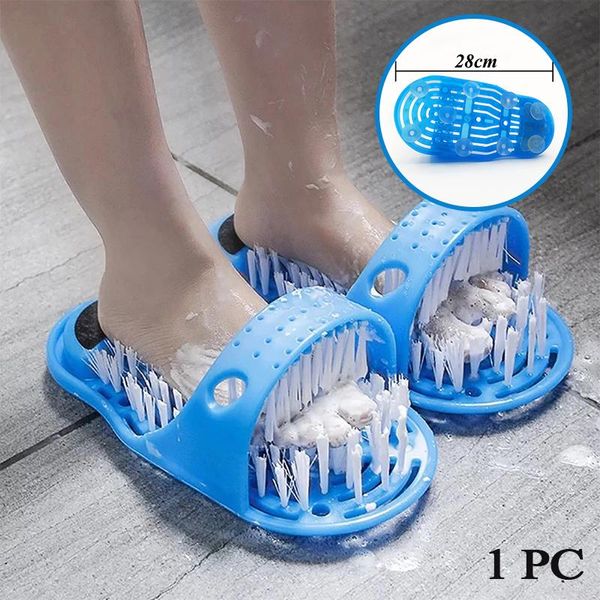 Épurateurs en plastique bain douche pieds Massage pantoufles chaussures de bain brosse pierre ponce pied épurateur Spa douche enlever la peau morte outil de soin des pieds