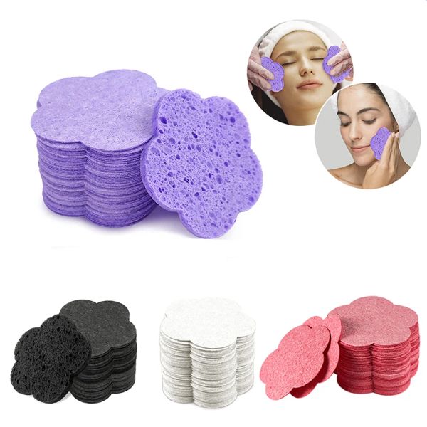 Padera de esponja de limpieza de la cara con forma de cementerios para la máscara de exfoliante masaje facial masaje de maquillaje eliminación de maquillaje más gruesa celulosa natural