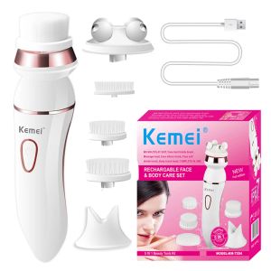 Scluffers Pro 5in1 Nettoyage pour le visage Brosse Femme Clean pour le visage Femelle Corps Electric Face Nettoyage Brosse Appareil 100240V RECHARGable