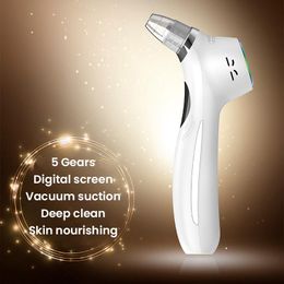 Scrubbers Vacuüm Blackhead Remover Face Skin Nourishing Deep Pore Clean 5 Tersons Verstelbaar met LED -scherm Gezichtsreiniging Beautyapparaat