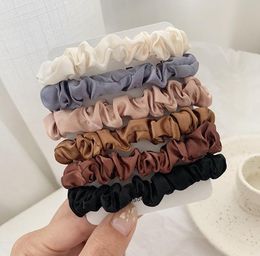 Bandas de cabello Scrunchie Cuel las mujeres para el cabello para el cabello Satin Swrunchies Stretch Ponytail Handmade Regalo hecho a mano de heavband FAV4790694